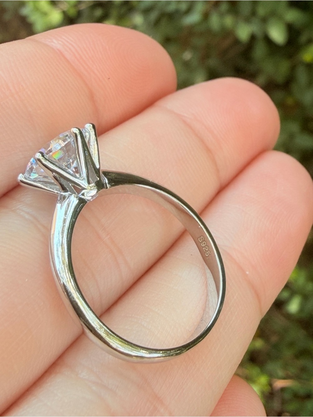 New Ring! Sterling Silver Pink Cubic Zirconia Ring Size: 7; 7.5; 8 available - Picture 3 of 16